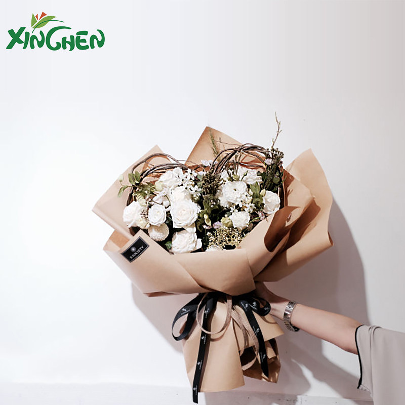 75cm 58cm Kraft Paper Solid Color Kraft Paper Flower Wrapping Paper Flat Paper Retro Gift Wrapping Paper