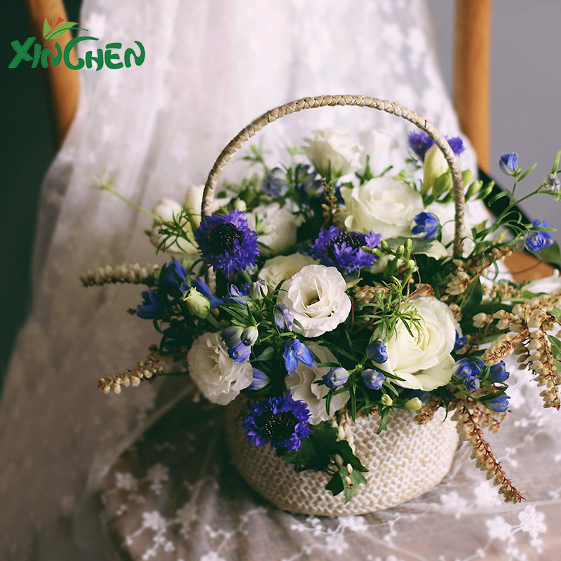 Handmade cover Erita Garden Wind Water Grass Weaving Positive Square Rectangular Oval Hand Flower Basket Fruit Flowers Basket