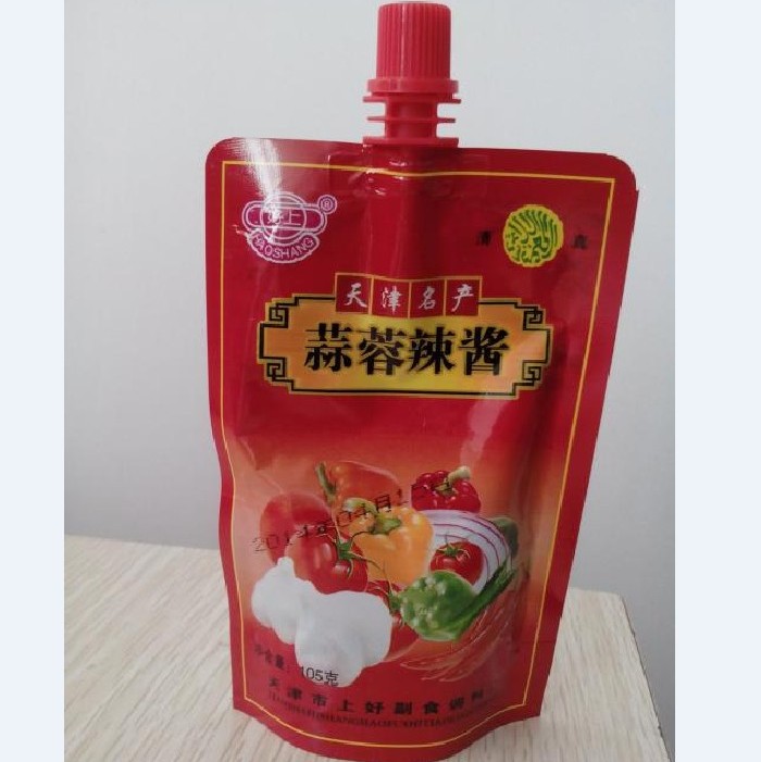 Tianjin Minced Garlic Hot Sauce Garlic Sauce Garlic Sauce 100g Barbecue Dip Sauce Seasoned Sauce Bagged Pancake Sauce