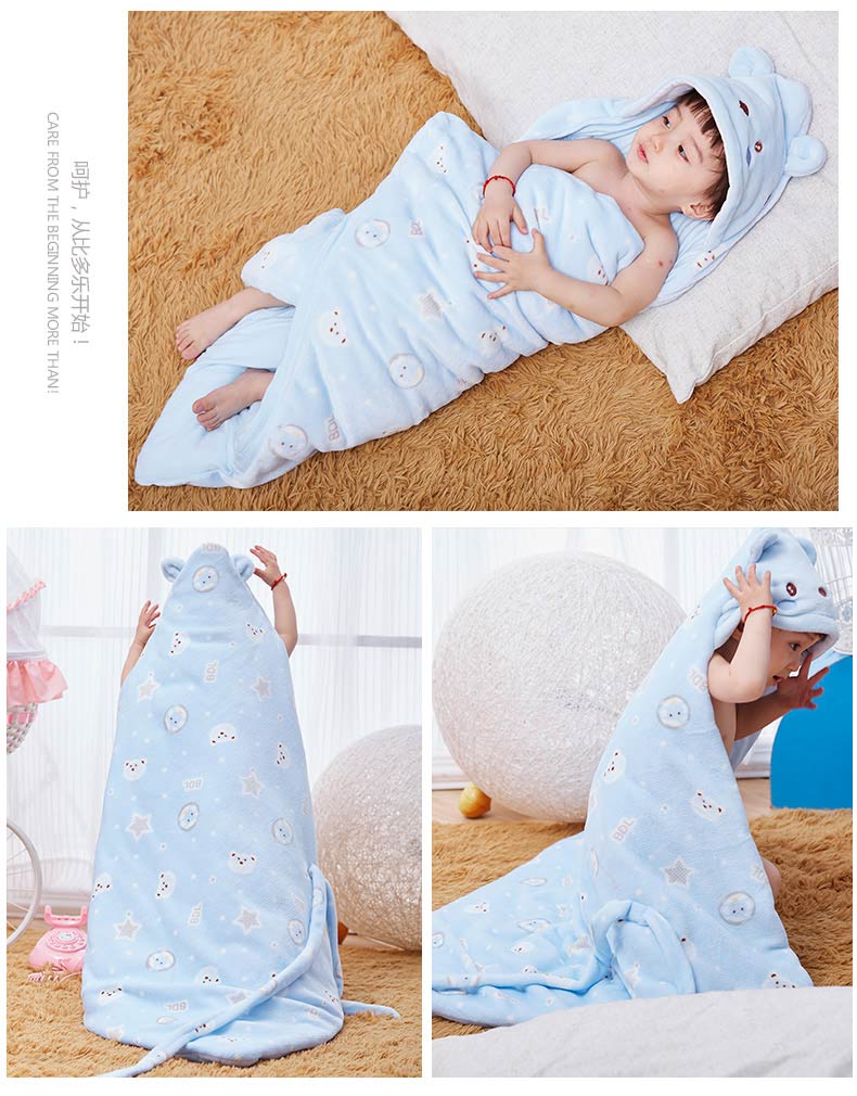 Trẻ sơ sinh được bao phủ bởi các gói phổ quát bốn mùa, đồ dùng cho trẻ sơ sinh mùa thu và mùa đông, chăn ấm dày có thể được tháo ra - Túi ngủ / Mat / Gối / Ded stuff túi ngủ cho be