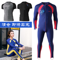 Diving suit female split men short sleeve surf swimsuit zipper long sleeve couple conjoined diving suit sunscreen jellyfish coat