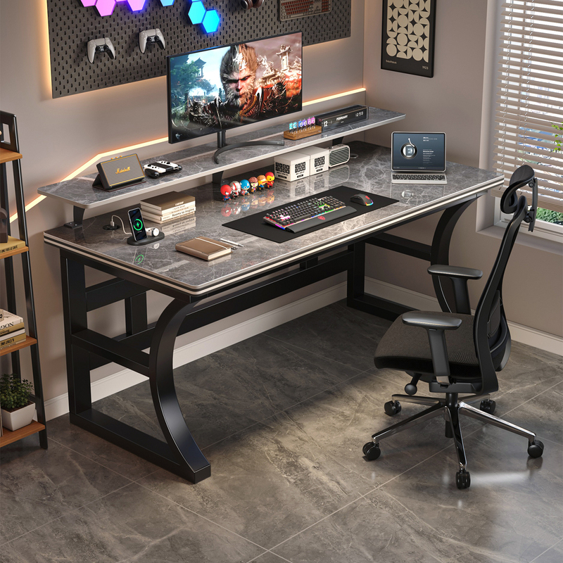 Slate Computer Desk Bedroom Home Study Desk Simple Office Desk Gaming Table Desktop Light Luxury E-Sports Table Slate Computer Desk Bedroom Home Study Desk Simple Office Desk Gaming Table Desktop Light Luxury E-Sports Table