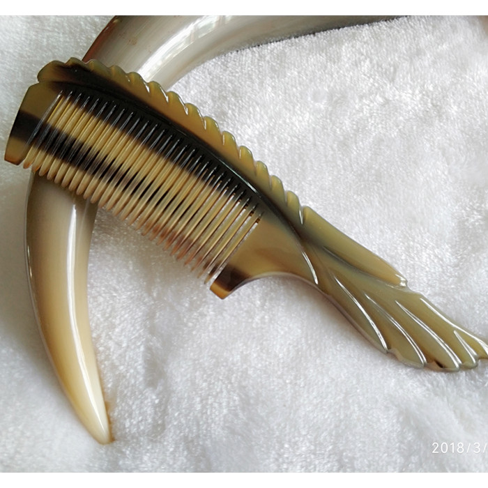 Tibetan yak horn comb lettering comb pure natural, anti-hair anti-hair massage comb lettering