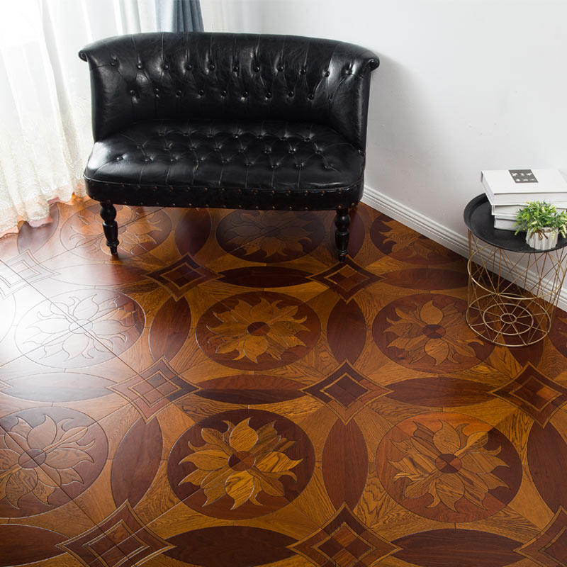 Multi-layer solid wood composite floor oak parquet floor square European-style 15mm household geothermal floor heating environmental protection waterproof