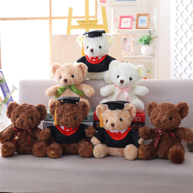 2019 cute plush classic teddy bear doctor bear doll student graduation gift can be customized plus