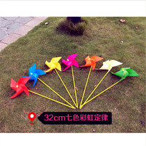 Fashion Four Corners Solid Color Windmill Shopping Mall Activities Kindergarten Childrens Toys Outdoor Decoration Windmill Colorful Small Windmill