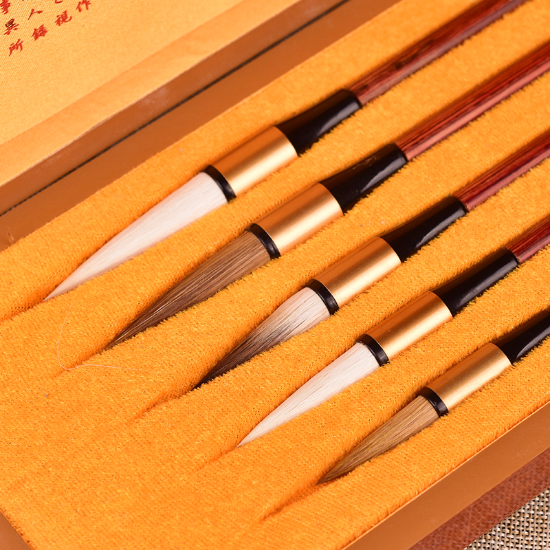 High-end boutique Brush Wolf and millisman msuit Lake pen Calligraphy Big Small Medium Block of the Four Treasure