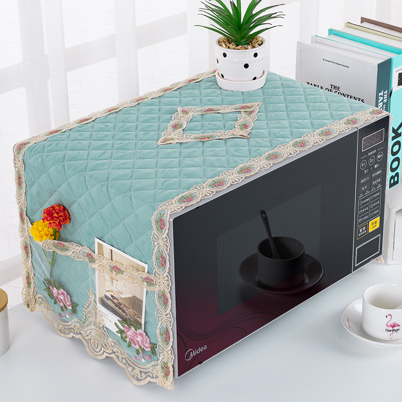 Beauty Gransee universal lace cloth art clip cotton anti-oil splash microwave hood dust cover oven cover cloth cover towel-Taobao