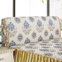 European-style all-inclusive bedside bed skirt solid wood 1 8m fabric soft bag leather bed head cover bedside cabinet cover towel