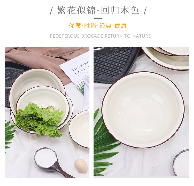 Enamel bowls of old - fashioned nostalgic kitchen household food thickening rainbow such as bowl size bowl mercifully soup basin to Enamel//rainbow such as bowl restaurant
