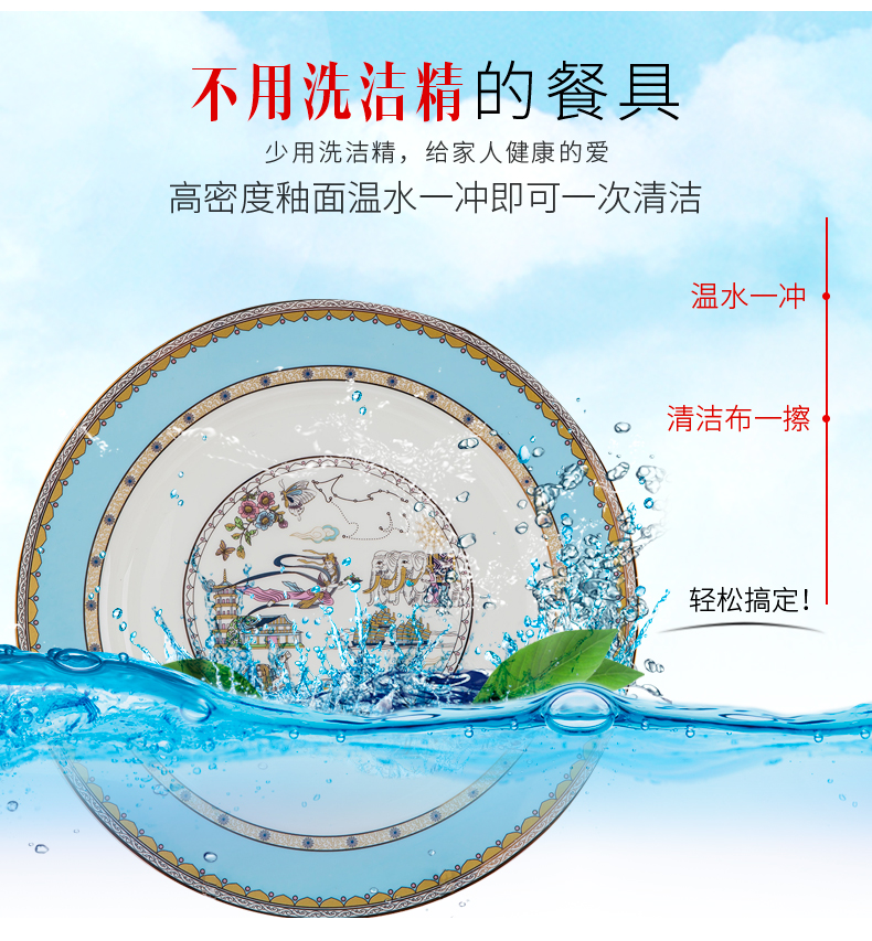 Antarctic treasure dishes suit household portfolio European - style ipads porcelain tableware dishes to eat bowl chopsticks contracted ceramic bowl dish