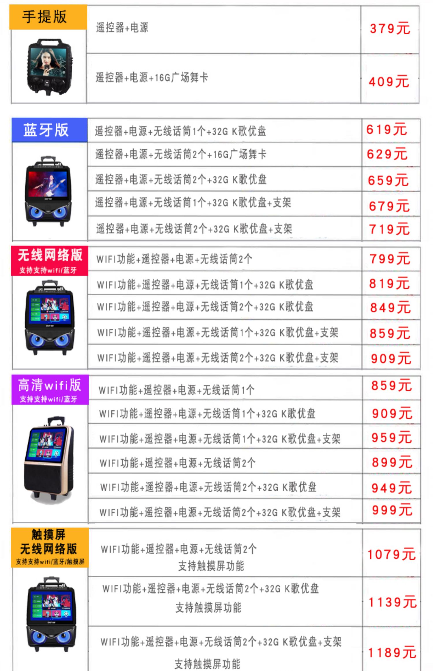 Xianke Square Dance Loa Micrô không dây WIFI Xe đẩy Di động K bài hát Bluetooth Âm thanh ngoài trời Trình phát video - Trình phát TV thông minh modem wifi 5g