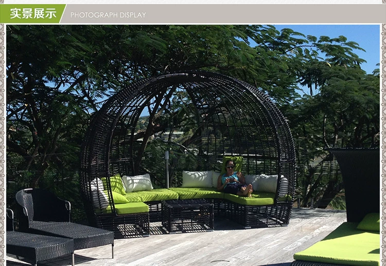 Khách sạn Rattan Nest Clubhouse Sunshine Villa Gazebo Giải trí Wicker Ghế Sofa Nội thất ngoài trời Sáng tạo Lồng chim - Bàn ghế ngoài trời / sân