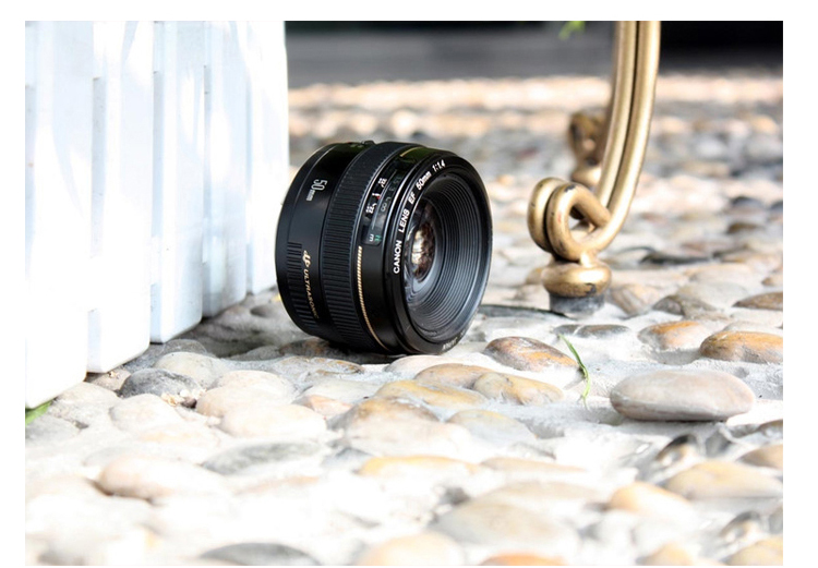 Ống kính Canon EF 50mm f 1.4 USM 17 năm mới 50 1.4 Ống kính SLR cố định lấy nét chân dung