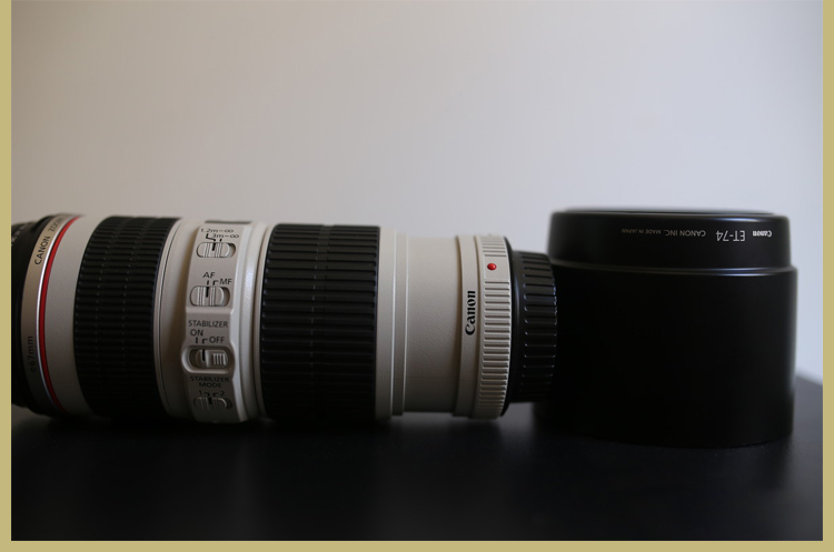 Canon EF 70-200mm F4L IS Ống kính SLR Canon 70-200 4L IS IS nhỏ màu trắng