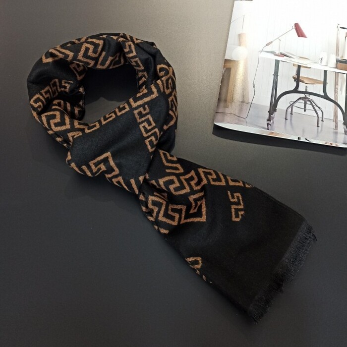 New Korean version of the trendy imitation cashmere scarf men's winter warm young men's scarf young men's fashion business scarf