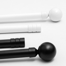 Yupin simple Nordic style black and white art curtains Roman rod thickened aluminum alloy single and double top and side wall rods