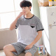 Summer mens bông trẻ mỏng pajama ngắn tay áo quần short thiết lập kích thước lớn mùa hè nhà mens váy trẻ quần áo.