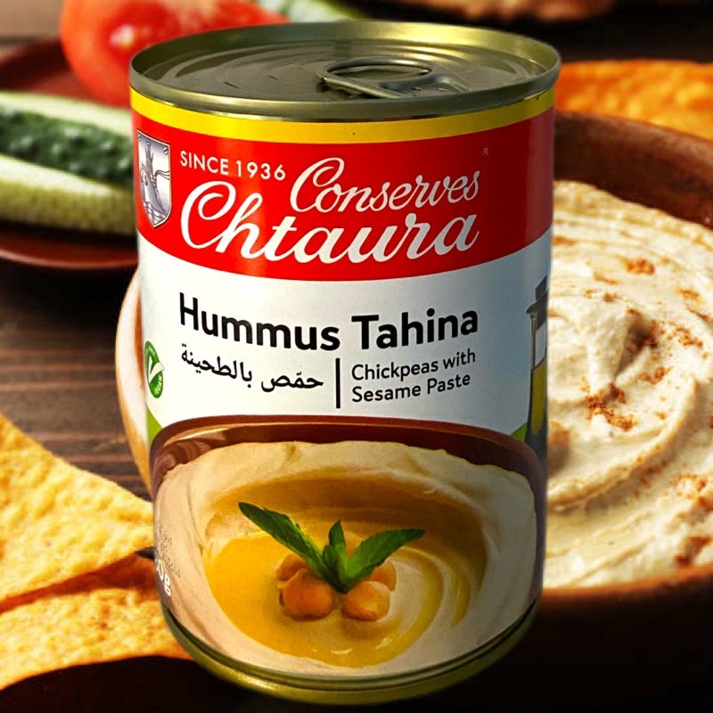 CONSERVES CHTAURA HUMMUS TAHINA Lebanese chickpeas triangle bean puree tahini