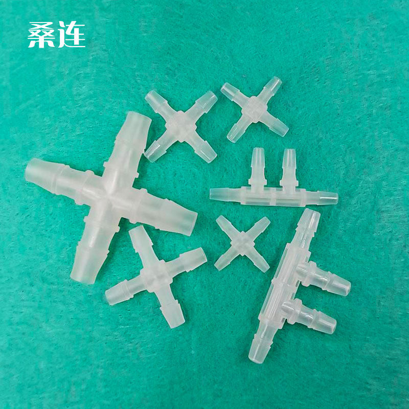 十字四通边型四通塑料接头 耐腐蚀精致型边教学实验器材配件多通