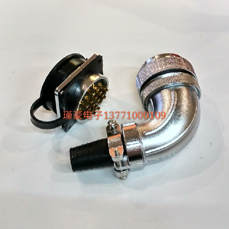 Sword plug-in aviation plug-in 19-core socket TP32J19TS curved (straight) 19-pin cable connector reverse plug