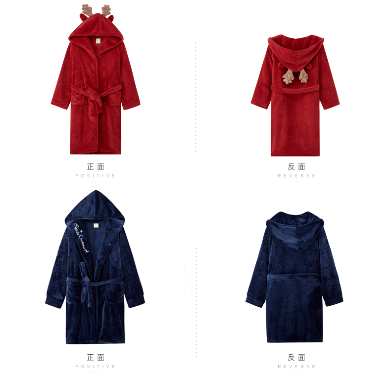 Gukoo / bộ đồ ngủ vỏ trái cây mùa thu và mùa đông đôi uyên ương dễ thương lông cừu san hô ngọt ngào dày áo dài tay áo dài áo ngủ 2 dây