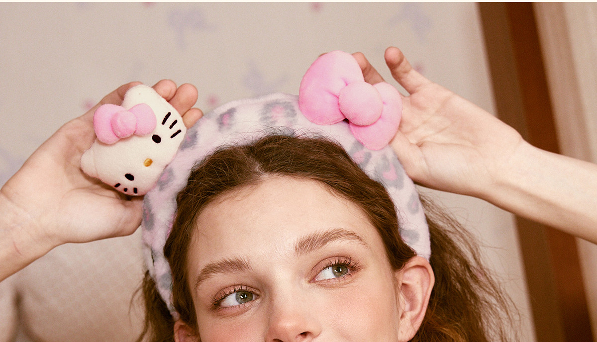 лента для волос gukoo/果壳发箍女hellokitty联名新款毛绒可爱束发女士洗漱发箍