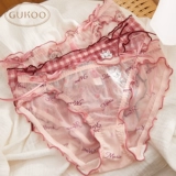 Сексуальное дышащее нижнее белье, антибактериальные хлопковые трусы, с акцентом на бедрах