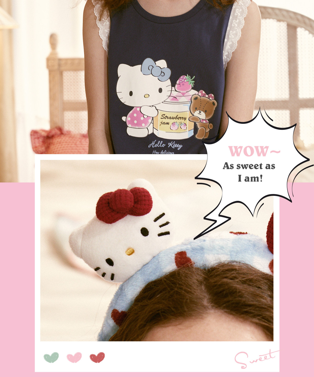 лента для волос gukoo/果壳发箍女hellokitty联名新款毛绒可爱束发女士洗漱发箍