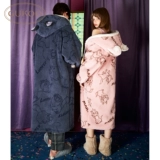 Gukoo/果壳 Зимняя пижама для влюбленных, бархатный милый утепленный коралловый банный халат