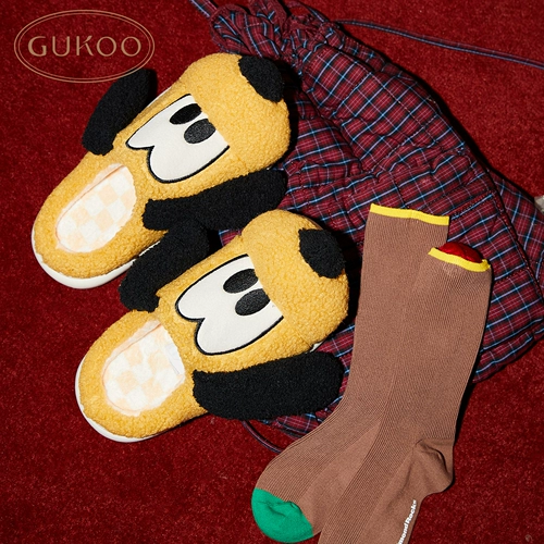 Дисней, тапочки, зимняя милая удерживающая тепло нескользящая обувь, плюшевые