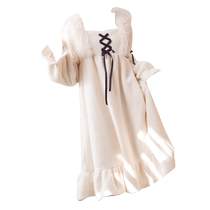 Gukoo Nutshell Nightgown Womens Winter Ballet Style Advanced New Womens Home Clothes Furry Rice Velvet Pajamas Womens D