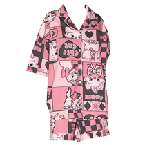 Same style as the mall] Nutshell Pajamas Female Mary Cat Co-branded New Pure Cotton Sweet Ladies Home Clothes Set B