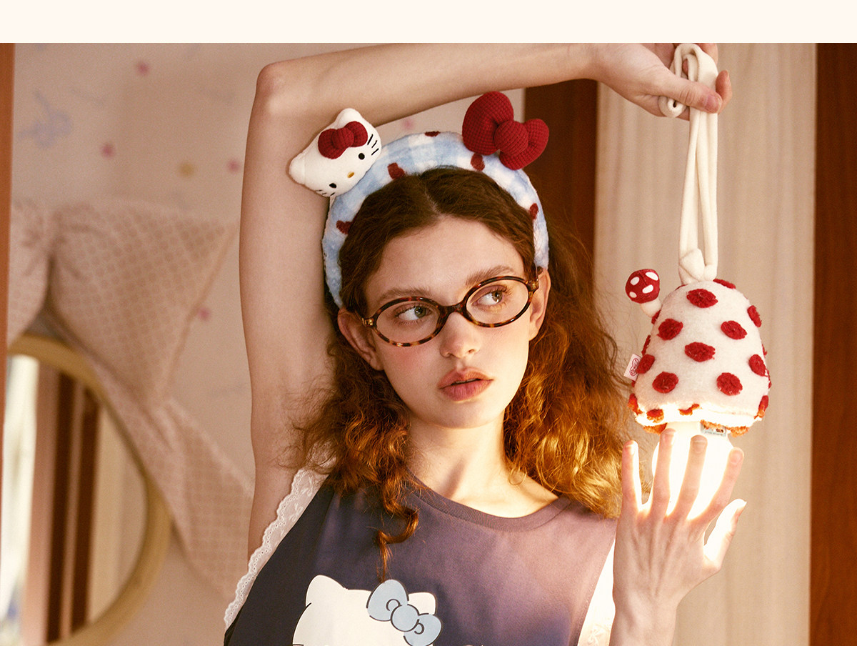 лента для волос gukoo/果壳发箍女hellokitty联名新款毛绒可爱束发女士洗漱发箍
