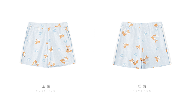 Gukoo trấu bộ đồ ngủ cotton couple đồ ngủ mùa hè phim hoạt hình phù hợp với in ấn của nam giới dịch vụ nhà của phụ nữ đồ ngủ mùa hè đồ bộ nữ mặc nhà