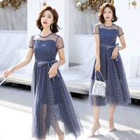 Váy hè mới 2019 thời trang nữ hè Hàn Quốc 17-18-19-20-24-25 đến 30 tuổi - váy đầm váy nhung