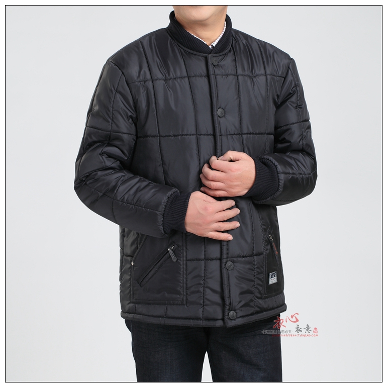 Áo khoác cotton nam trung niên mùa đông, áo khoác cotton, ông già, bộ đồ cotton, trang phục nam trung niên, bố, ông, mặc mùa đông áo khoác dạ nam