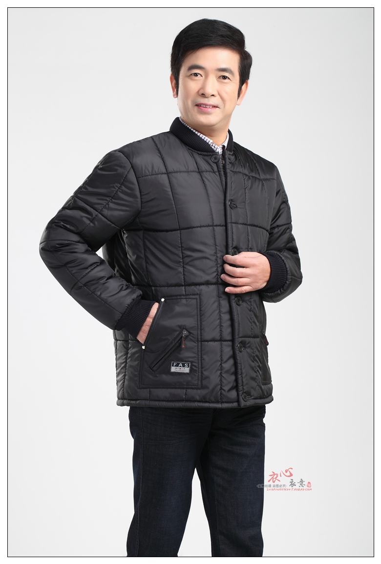 Áo khoác cotton nam trung niên mùa đông, áo khoác cotton, ông già, bộ đồ cotton, trang phục nam trung niên, bố, ông, mặc mùa đông áo khoác dạ nam