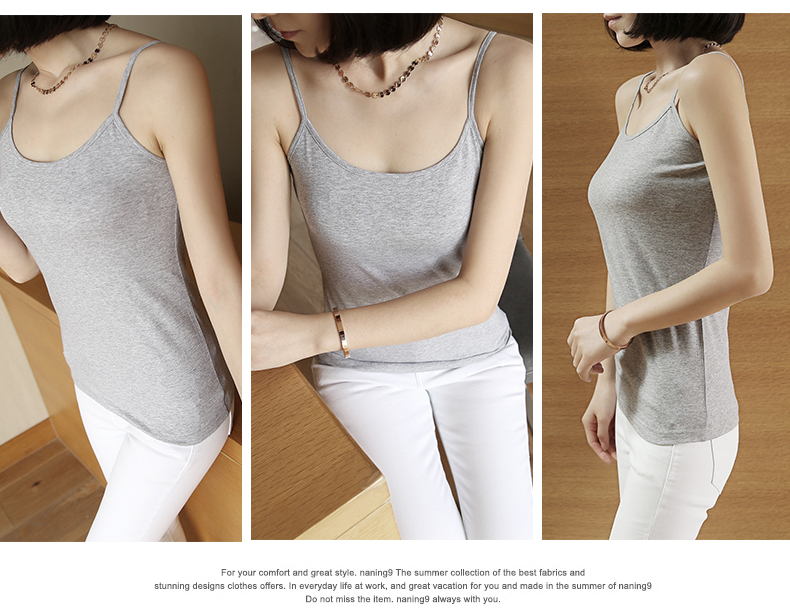 Áo yếm cotton nữ nhỏ mặc mùa xuân hàn quốc gợi cảm ngắn ngắn tay áo sơ mi trắng đen không tay mùa hè áo len sát nách