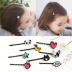 Phim hoạt hình Hàn Quốc dễ thương bên trái clip đen thép clip trang sức tóc Phiên bản Hàn Quốc của bangs hoang dã một từ đầu clip thẻ kẹp tóc nữ Phụ kiện tóc