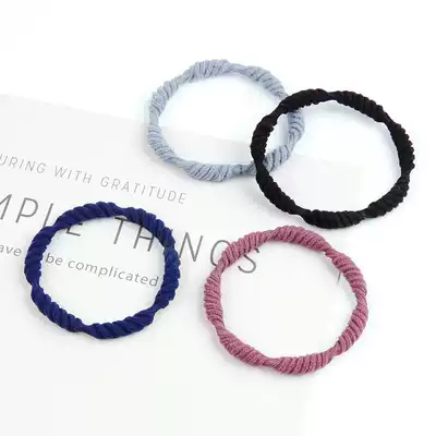 South Korea imported hair accessories simple Hairband Hairband Japanese and Korean version of Hairband high stretch tie hair rubber band Leather Cover accessories