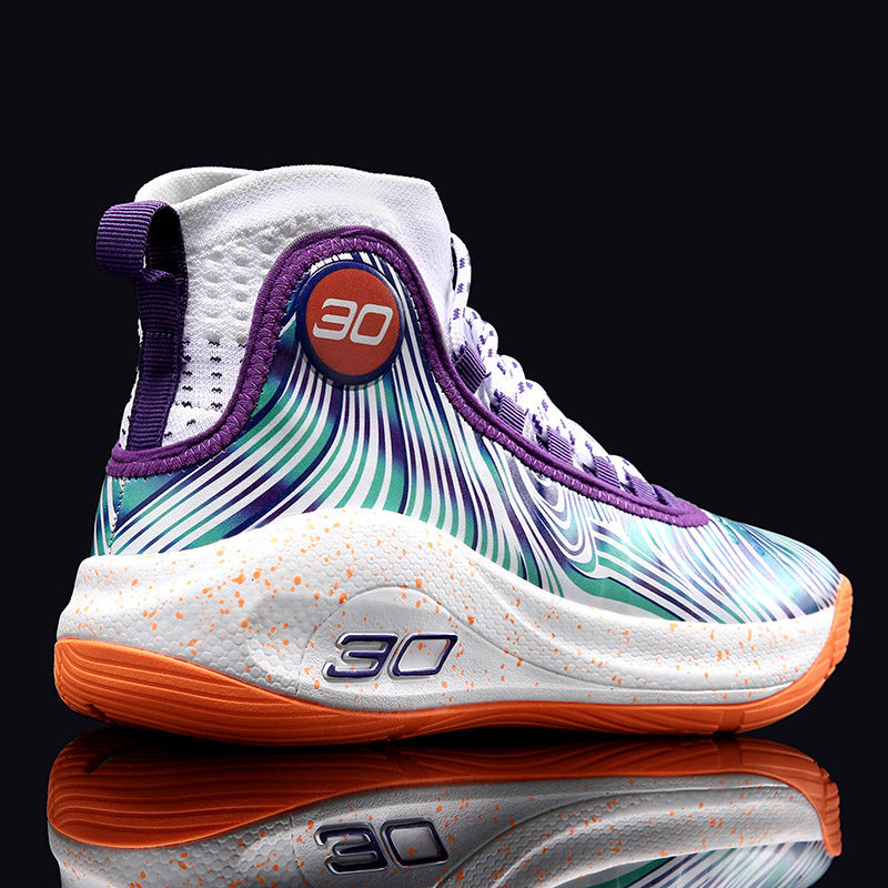 Curry 10 New High-Top Youth Basketball Shoes for Men, Curry 4 Carbon Plate Shock-Absorbing Children's Air-Cushion Sports Shoes for Men