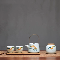 Рукопачный кастрюль Loquat Ti Liang, кастрюля, две чашки, одна тарелка чайного набора кунг -фу, керамический домашний чай