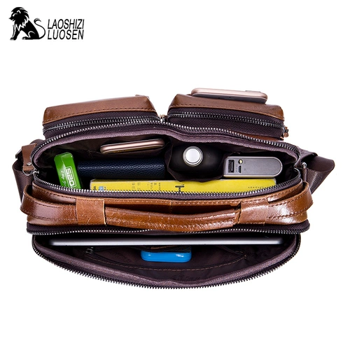 Сумка на одно плечо, кожаная сумка через плечо, портативный рюкзак для отдыха, воловья кожа, из натуральной кожи