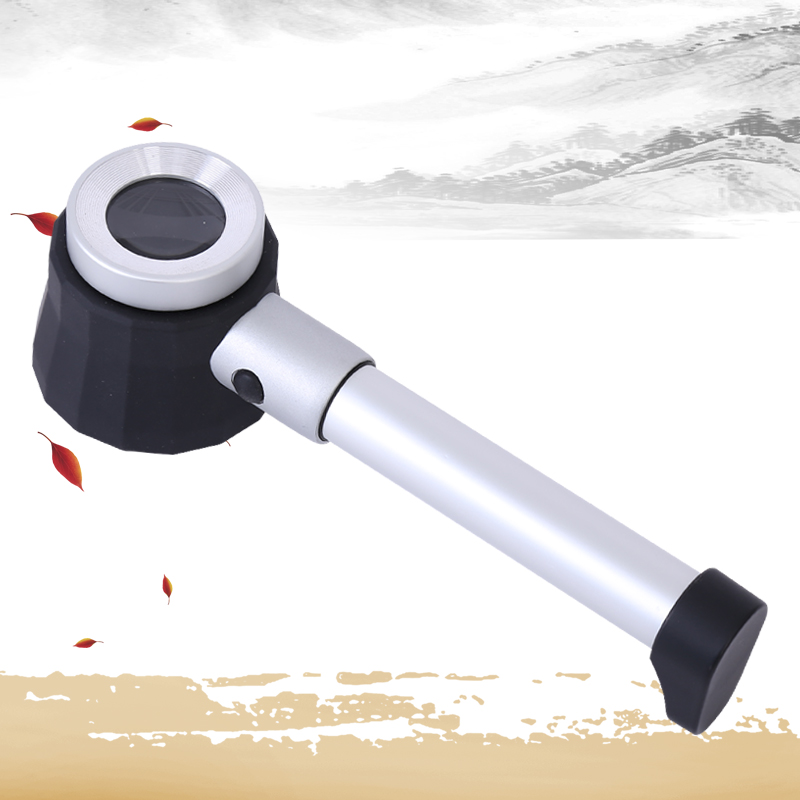 45x reading magnifier with graduated edge deformation-free LED light High power optical double layer lens