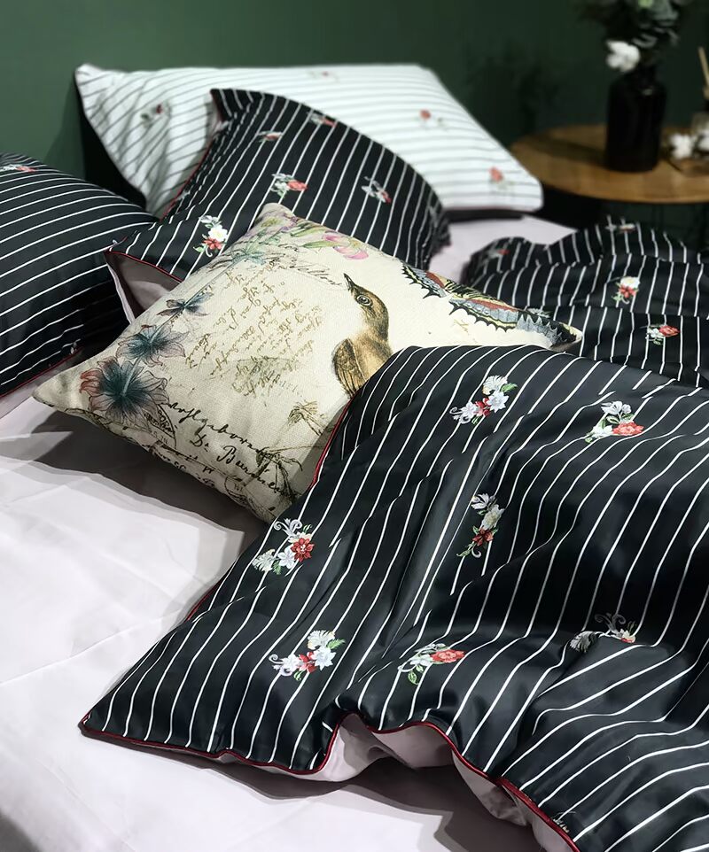 bộ đồ giường in ấn kỹ thuật số Bốn 60 Ai Cập bông satin khăn trải giường bông chăn thời trang 1.8m - Bộ đồ giường bốn mảnh bộ chăn ga gối đệm cưới