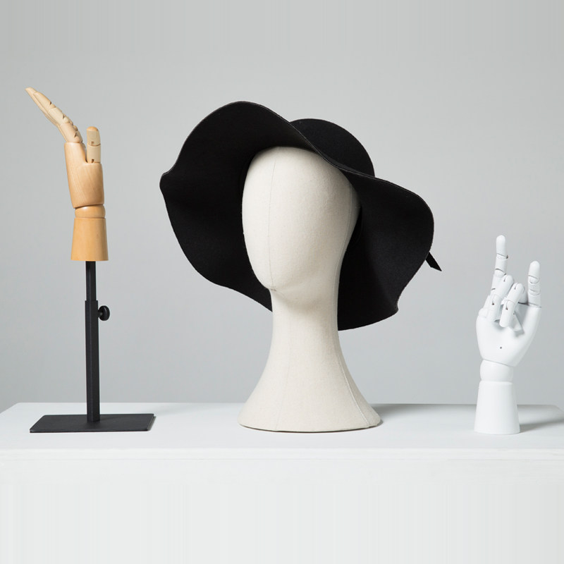 Solid wood hand head model special props Window display Jewelry display props Multi-purpose movable hand Desktop hat stand hand mold