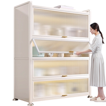 Best helper kitchen rack floor-standing multi-layer storage cabinet microwave bowl cabinet multi-functional dining side storage cabinet