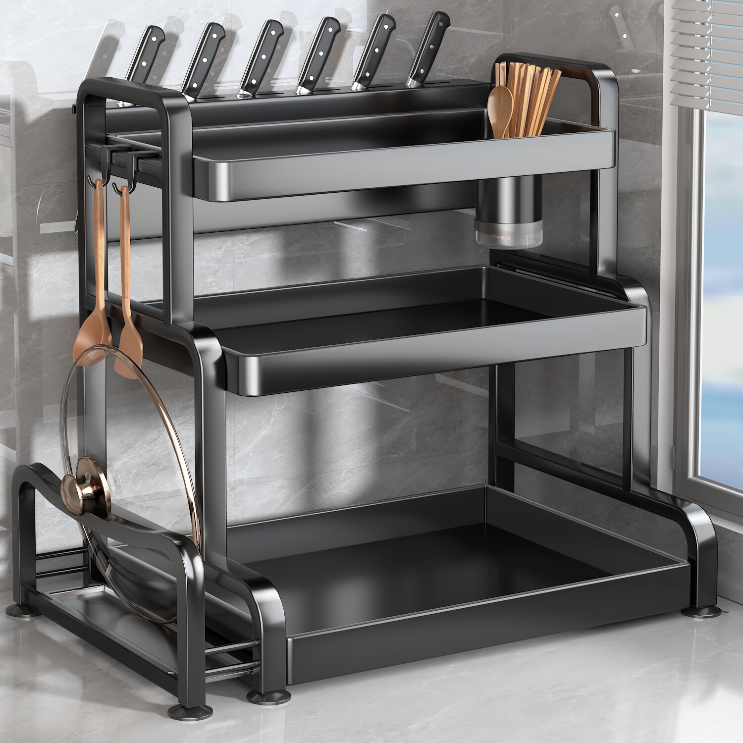 佳帮手置物架厨房多功能调料品收纳架家用灶台调味品盐调味料架子