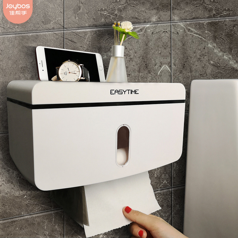 Good helper toilet tissue box toilet waterproof paper tube free punching wall hanging paper roll paper toilet paper shelf